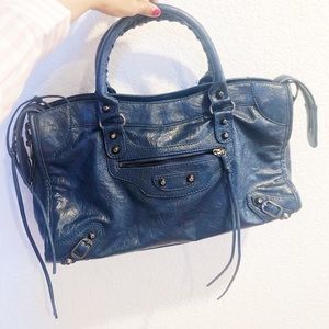 Dark blue handbag